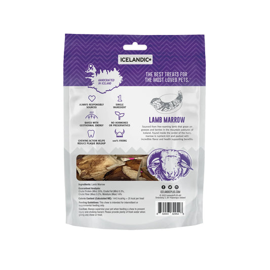 Icelandic Lamb Marrow Whole Pieces Dog Treat 4.5-oz. Bag