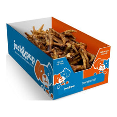 Jack & Pup Dog Chicken Feet 75Ct Display Box