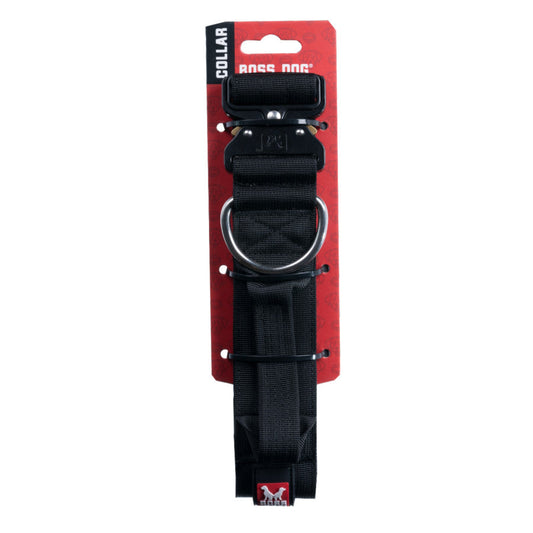 Boss Dog Tactical Adjustable Dog Collar Black, 1ea/XL, 2028 in