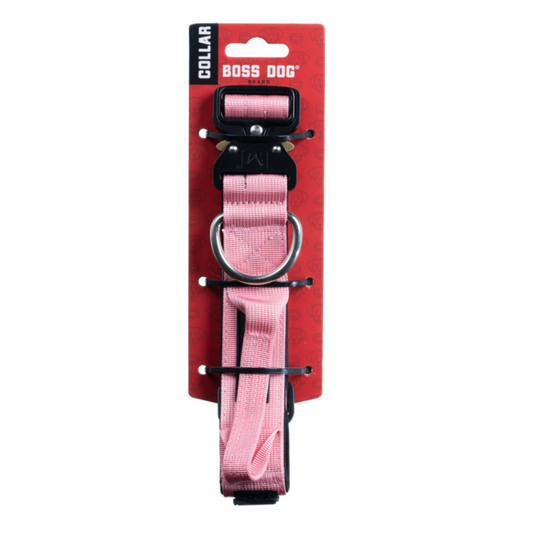 Boss Dog Tactical Adjustable Dog Collar Pink, 1ea/MD, 1518 in