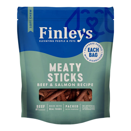 Finley's Dog Meaty Sticks Beef & Salmon 5oz.