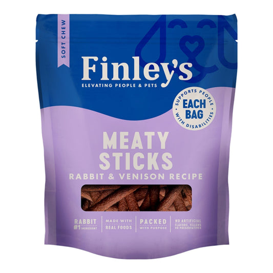Finley's Dog Meaty Sticks Rabbit & Venison 12oz.