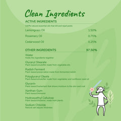 Kin+Kid Flea/Tick Lemongrass Protect Spray 12oz.