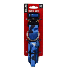 Boss Dog Tactical Adjustable Dog Collar Blue Camo, 1ea/LG, 1722 in