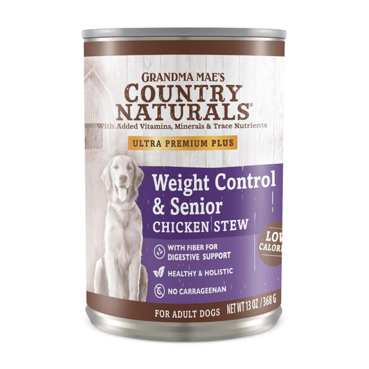 Grandma Mae's Country Naturals Weight Control & Senior Wet Dog Food Chicken Stew, 12ea/13oz. Default Title