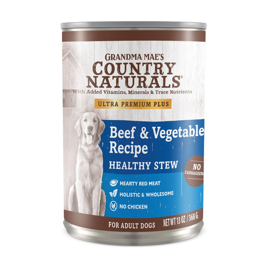 Grandma Mae's Country Naturals Healthy Stew Wet Dog Food Beef & Vegetable, 12ea/13oz. Default Title