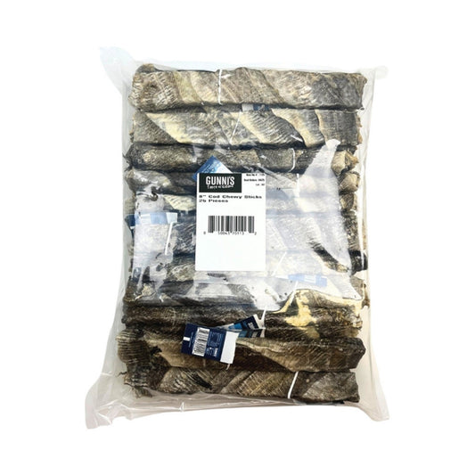 Gunnis Dog Chewy Sticks Cod Skin 8 Inch