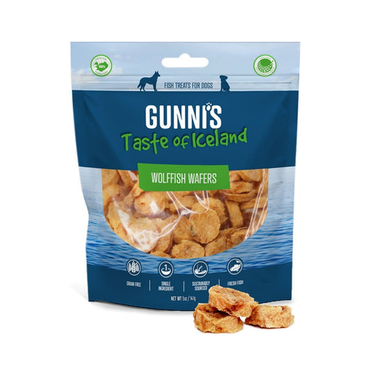 Gunnis Dog Wafers Wolf Fish 5oz.