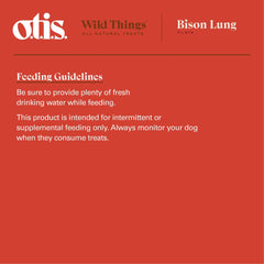 Otis Dog Wild Things Grain Free Bison Lung Filets 4oz.