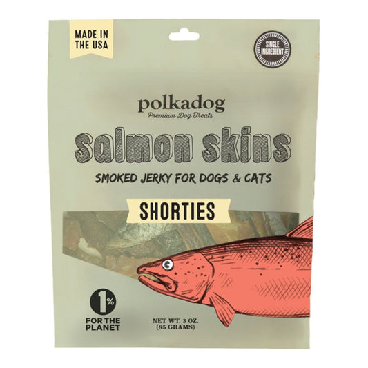Polka Dog Bakery Dog Salmon Skin Jerky 3Oz Pouch