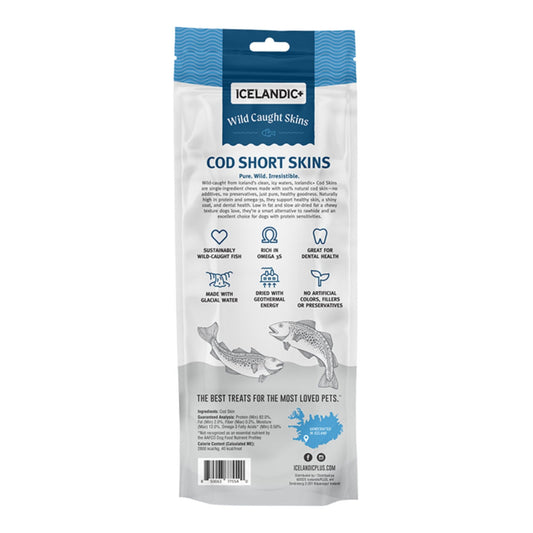 Icelandic Dog Short COD Skin Strips (8-10") - 3 Pack