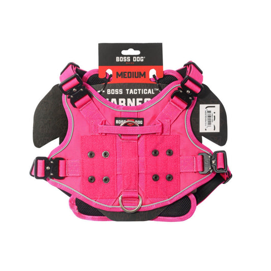 Boss Dog Tactical Dog Harness Hot Pink, 1ea/MD