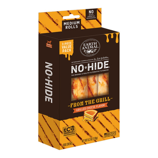 Earth Animal Dog No - Hide From The Grill Grilled Cheese Rolls Medium Value Pack - 3 Pack