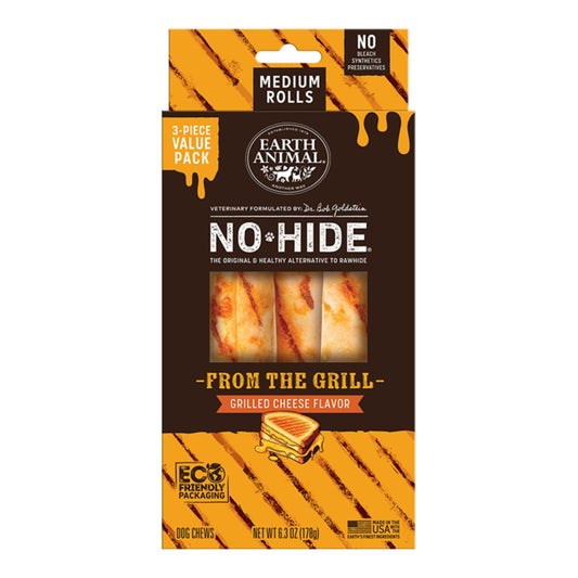Earth Animal Dog No - Hide From The Grill Grilled Cheese Rolls Medium Value Pack - 3 Pack