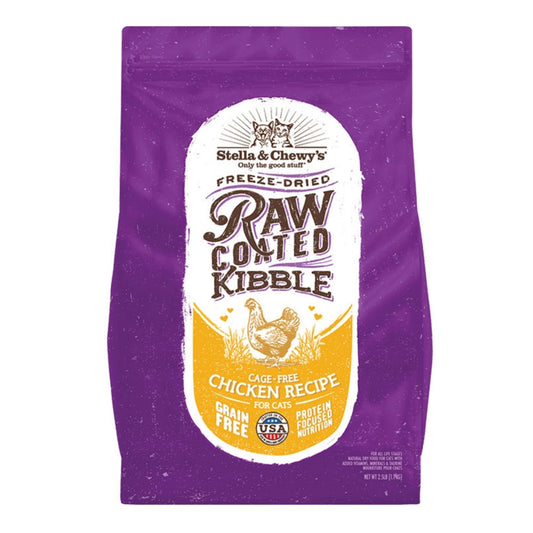 Stella & Chewys Cat Kibble - Raw Coated Cage -Free Chicken Recipe 2.5Lbs