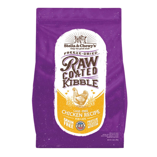 Stella & Chewys Cat Kibble - Raw Coated Cage -Free Chicken Recipe 5Lbs