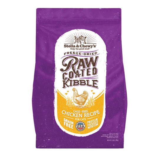 Stella & Chewys Cat Kibble - Raw Coated Cage -Free Chicken Recipe 10Lbs