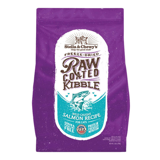 Stella & Chewys Cat Kibble - Raw Coated Wild -Caught Salmon Recipe 5Lbs