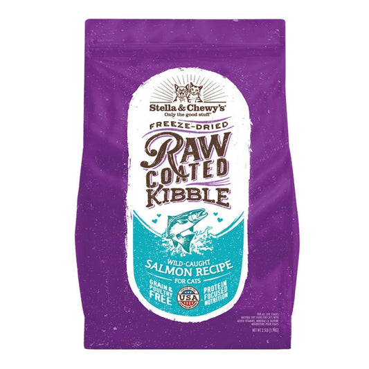Stella & Chewys Cat Kibble - Raw Coated Wild -Caught Salmon Recipe 10Lbs