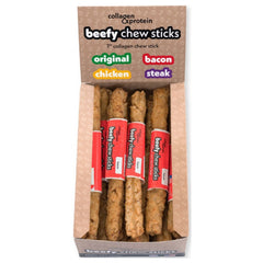 Frankly Dog 7" Collagen Bacon Beefy Chew Sticks 24Ct Display Box