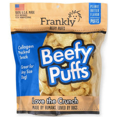Frankly Dog 2.5oz. Beefy Puffs Peanut Butter Collagen