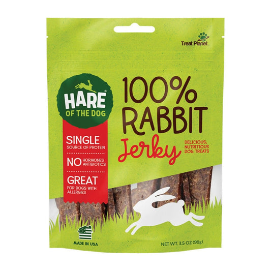 Hare of The Dog Dog 100% Rabbit Jerky 3.5oz. Bag