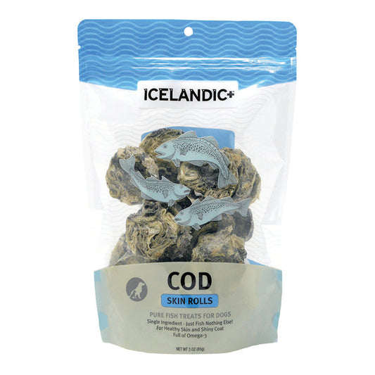 Icelandic Cod Skin Rolls Single 3oz. Bag