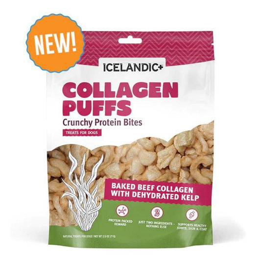 Icelandic Dog Collagen Puffs Bites With Kelp 2.5oz. Default Title