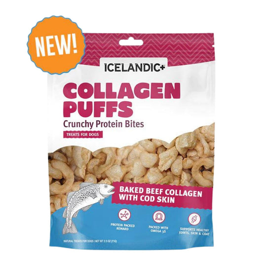 Icelandic Dog Collagen Puffs Bites With Fish 2.5oz. Default Title
