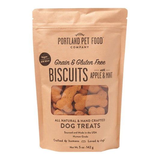 Portland Dog Grain Free Gluten Free Apple & Mint Biscuits 5oz.