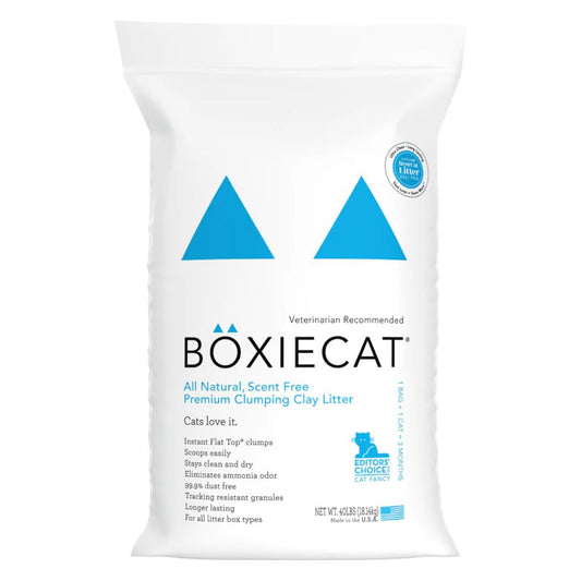 Boxiecat Cat Scent Free Clay Litter 40Lbs