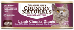 Grandma Mae's Grain Free Cat & Kitten Chunks in Gravy Lamb 24ea/2.8oz