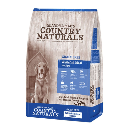 Grandma Mae's Country Naturals Dog Grain Free Whitefish Meal Recipe 23Lbs
