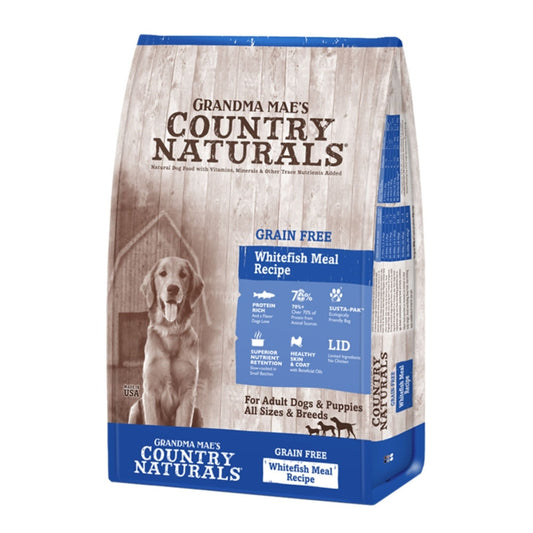 Grandma Mae's Country Naturals Dog Grain Free Whitefish Meal Recipe 12Lbs