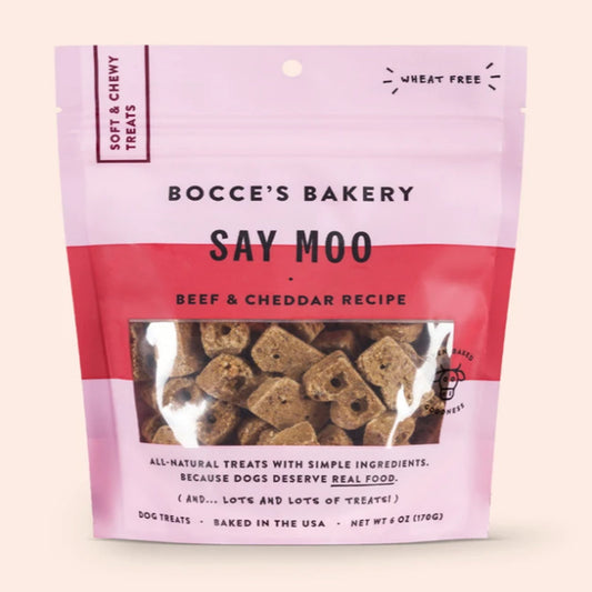 Bocces Bakery Dog Soft and Chewy Say Moooo 6Oz