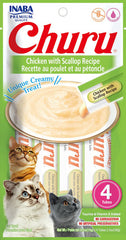 Inaba Cat Churu Puree Chkn Scallop 0.52Oz-6Ct
