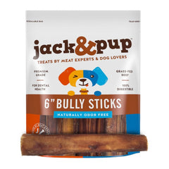 Jack & Pup Bull Stick 6" 5Ct