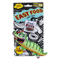 Multipet Fuzzu Gator & Pizza Cat Toy