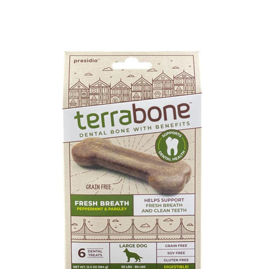 Presidio Dog Terra Fresh Breath Large 6 Count
