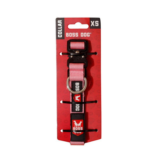 Boss Dog Tactical Adjustable Dog Collar Pink, 1ea/XS, 1114 in
