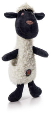 Charming Pet Products Scruffles Lamb Plush Dog Toy Black; White Small