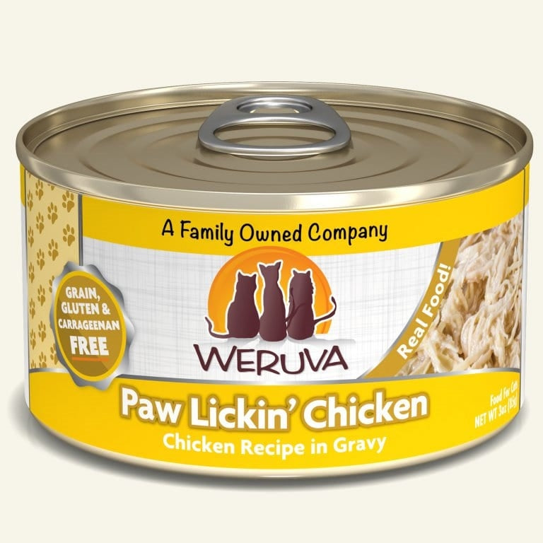 Weruva Cat Paw Lickin Chicken Chicken Recipe in Gravy 3oz. Case Of 24