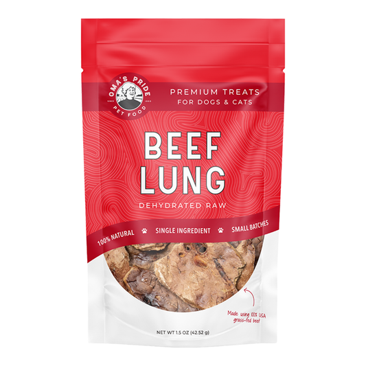 Oma'S Pride Dog Dehydrated Beef Lung 1.5oz.