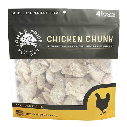 Oma'S Pride Dog Cat Freeze-Dried Chicken Breast Chunks 16oz. Default Title