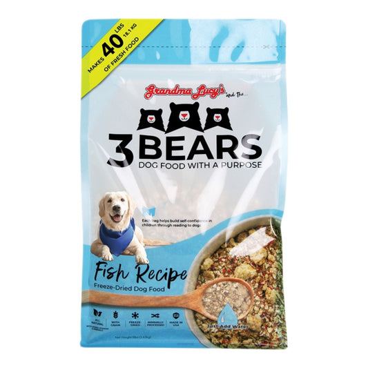 Grandma Lucy's Dog 3 Bears Freeze-Dried Fish Recipe 8Lbs
