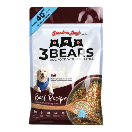 Grandma Lucy's Dog 3 Bears Freeze-Dried Beef Recipe 8Lbs