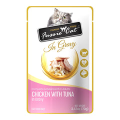 Fussie Cat Premium Chicken with Tuna in Gravy 2.47oz. Pouch Default Title