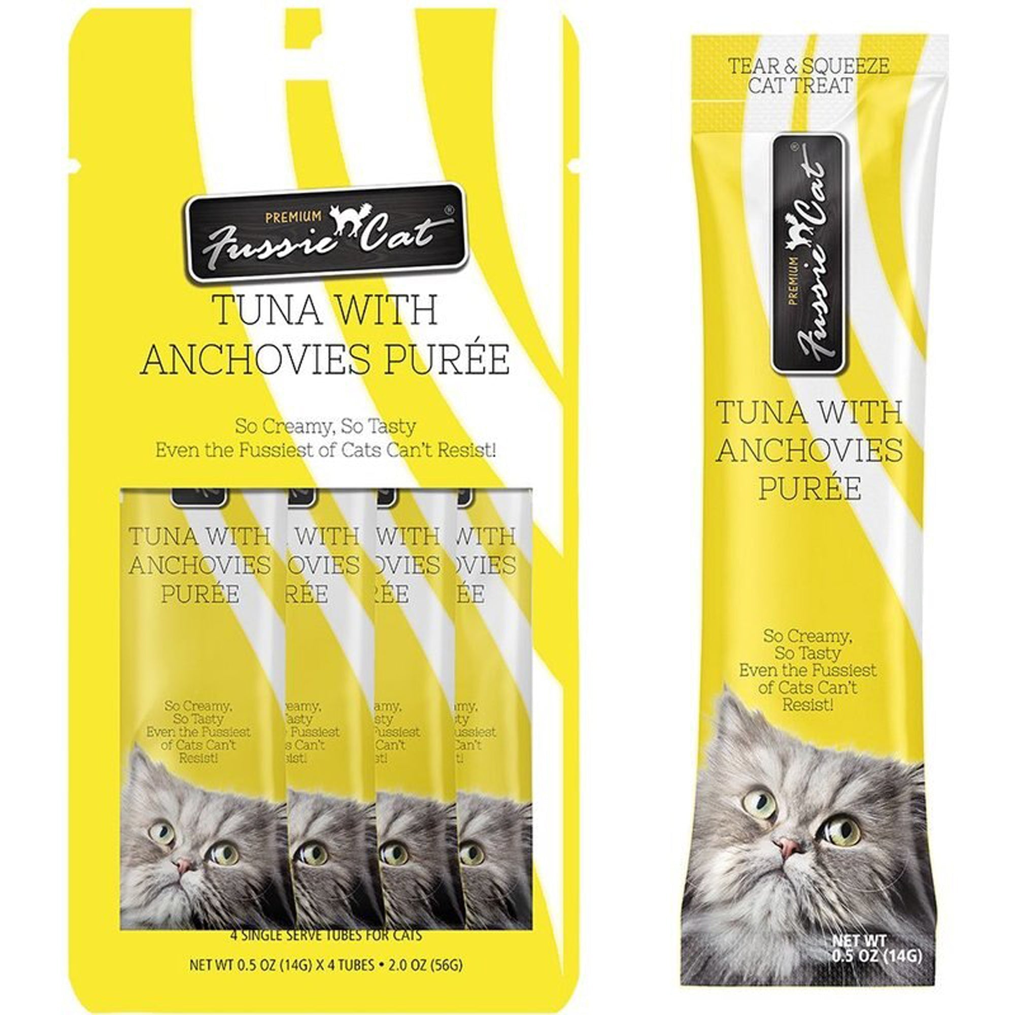 Fussie Cat Puree Tuna Anch Cat 2oz/18count