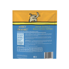Honey I'm Home Dog Natural Water Buffalo Barkin' Bully Food Topper