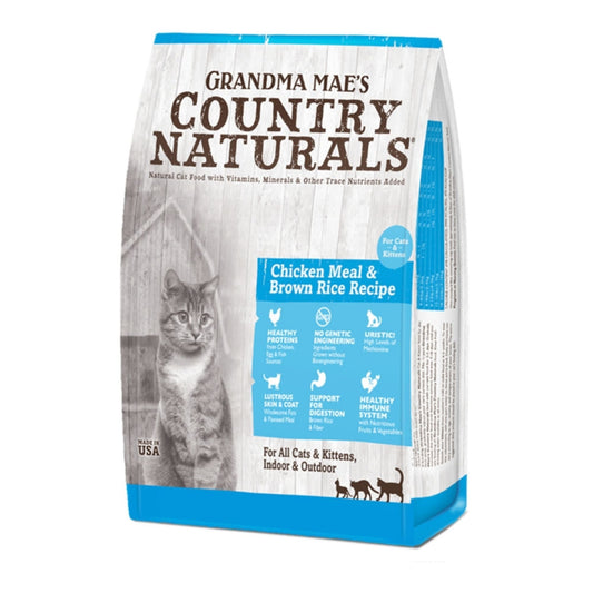 Grandma Mae's Country Naturals Cat Chicken Meal & Brown Rice Recipe 12Lbs